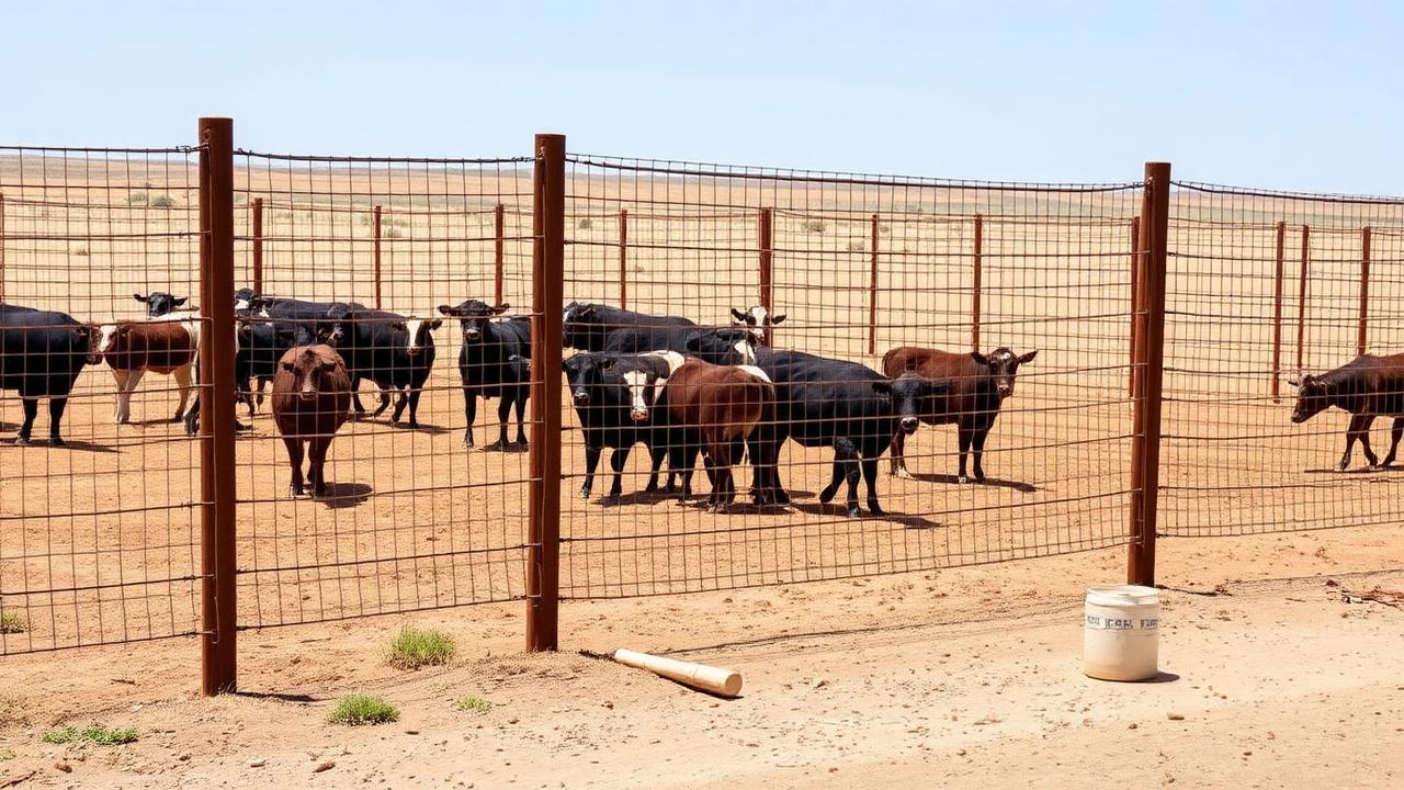 Cattle Panel Fence on a Texas ranch