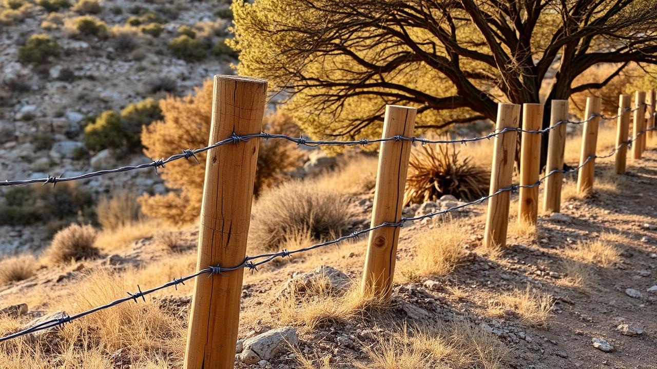 Cedar Post Fence on a Texas ranch