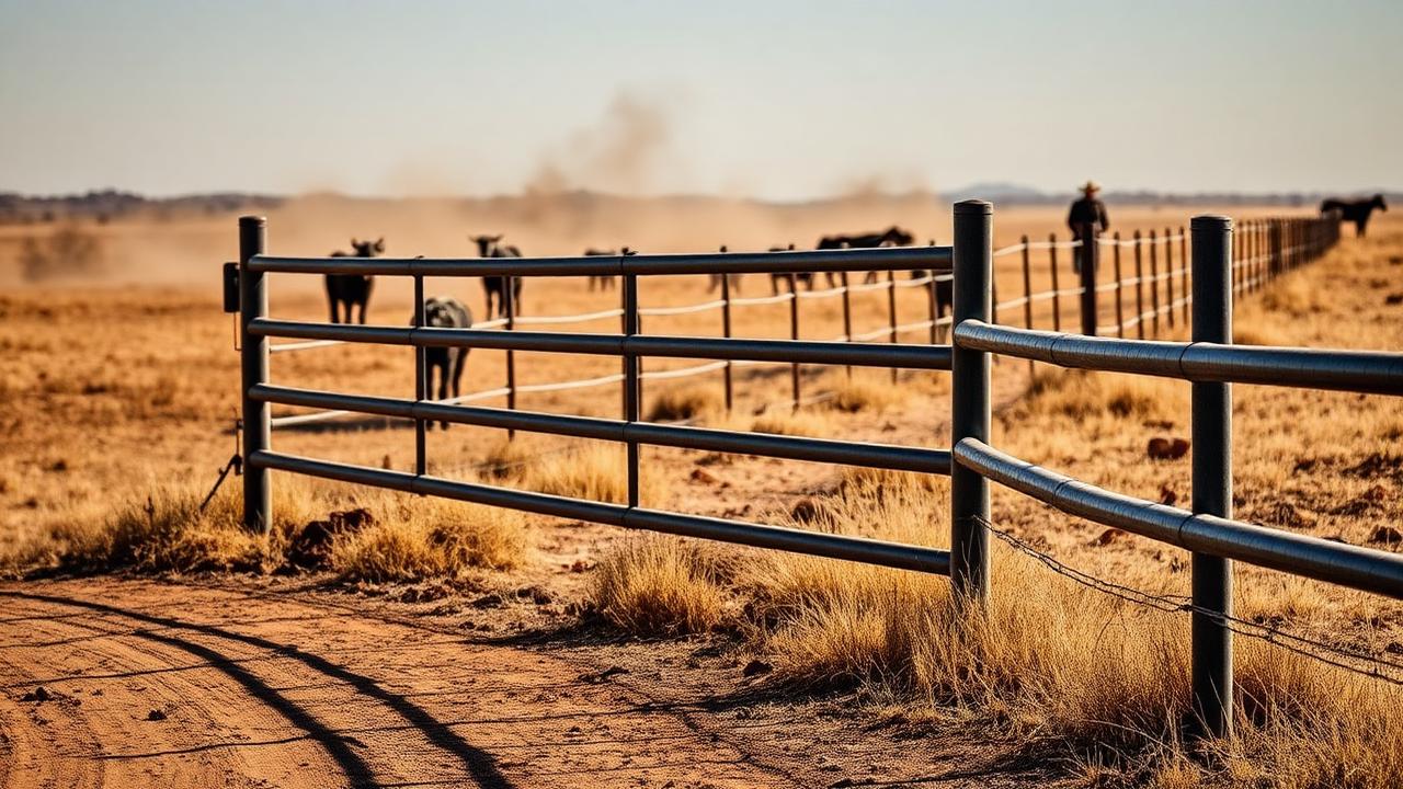 Pipe & Rail Fence on a Texas ranch