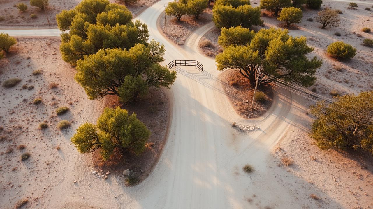 Caliche Road on a Texas ranch property