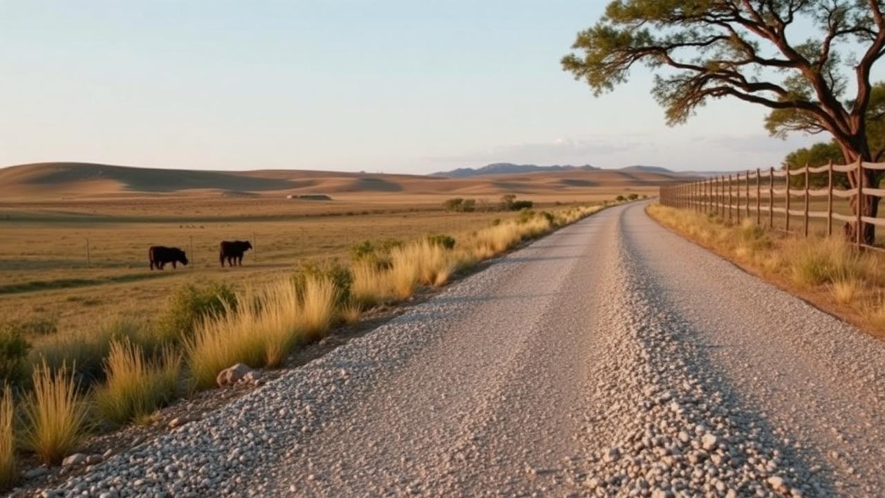 Gravel Road on a Texas ranch property